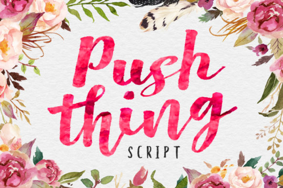 Discover Push Thing: A Charming Script Font for Editorial Design